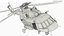 3D Multirole Support Helicopter Orange Rigged model