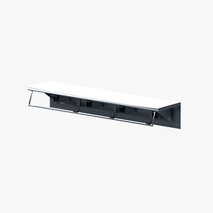 Commercial Mop and Broom Utility Shelf PBR