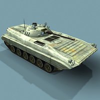 BMP-2M Russian Infantry Fighting Vehicle 3D Low-Poly Model