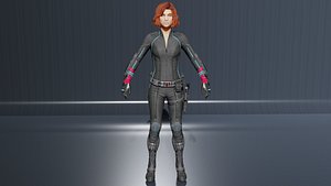 Black Widow low-poly 3D