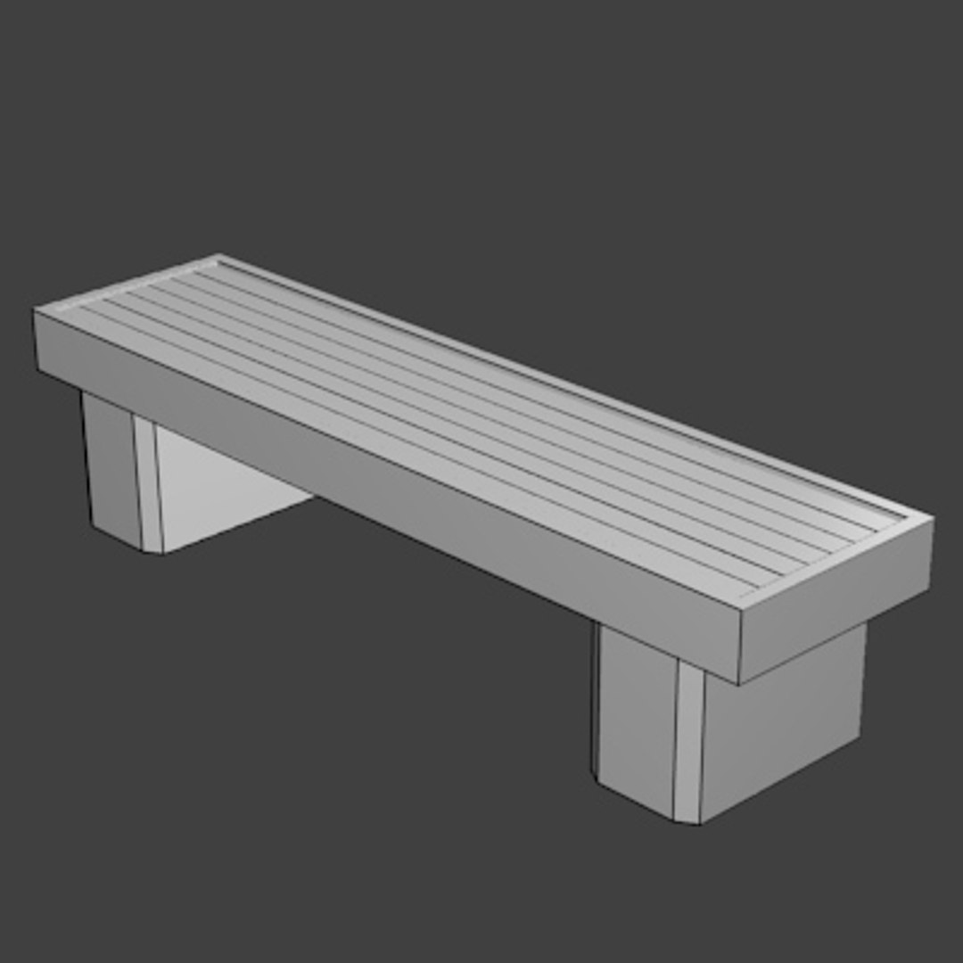 3d Benches Assets Model