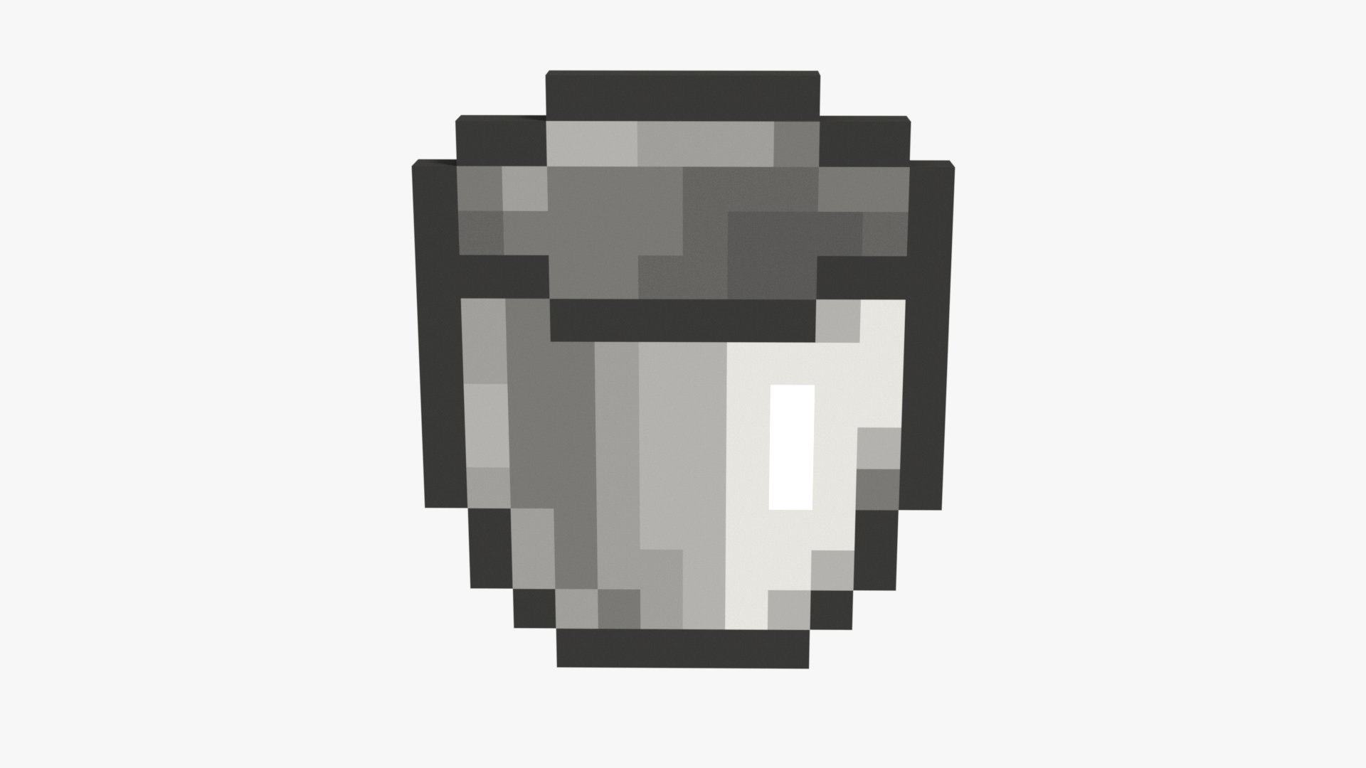Minecraft Bucket Model TurboSquid 1923828