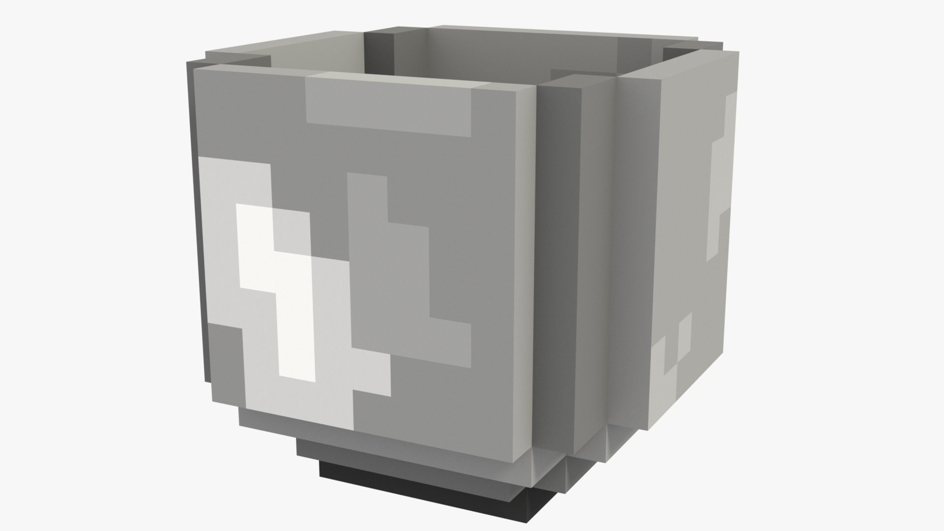 Minecraft Bucket Model TurboSquid 1923828