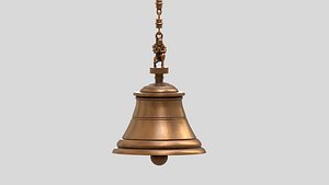 3D lord hanuman temple bell model