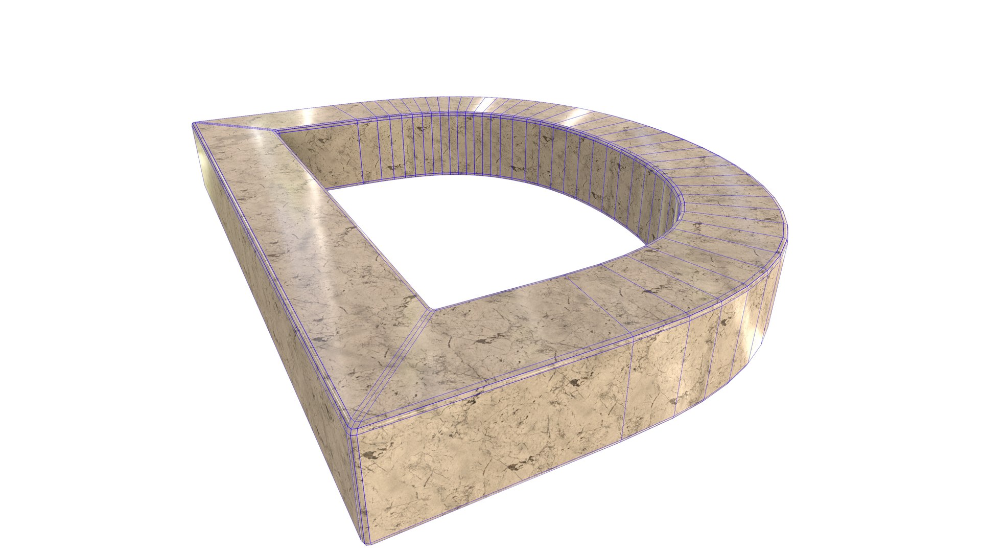 3D Modern Bench D Type 3D Model AR VR PBR - TurboSquid 1993419