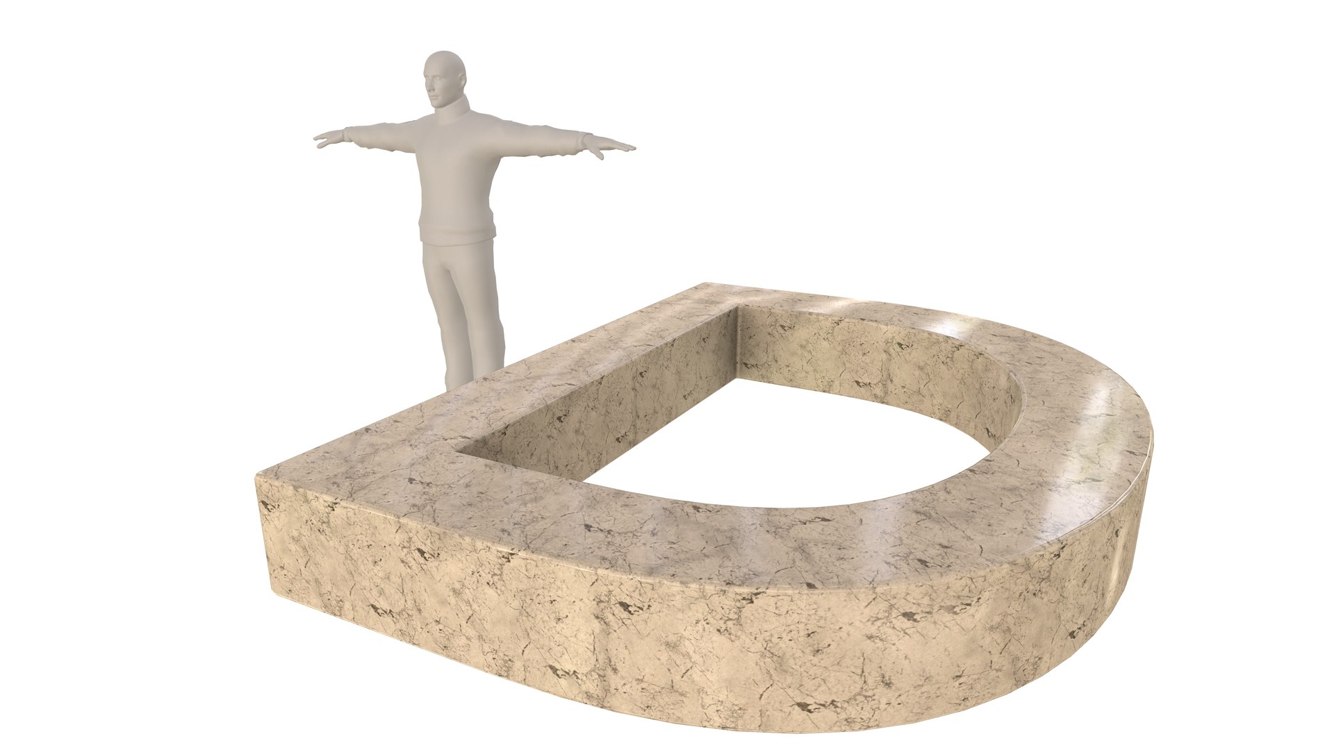 3D Modern Bench D Type 3D Model AR VR PBR - TurboSquid 1993419