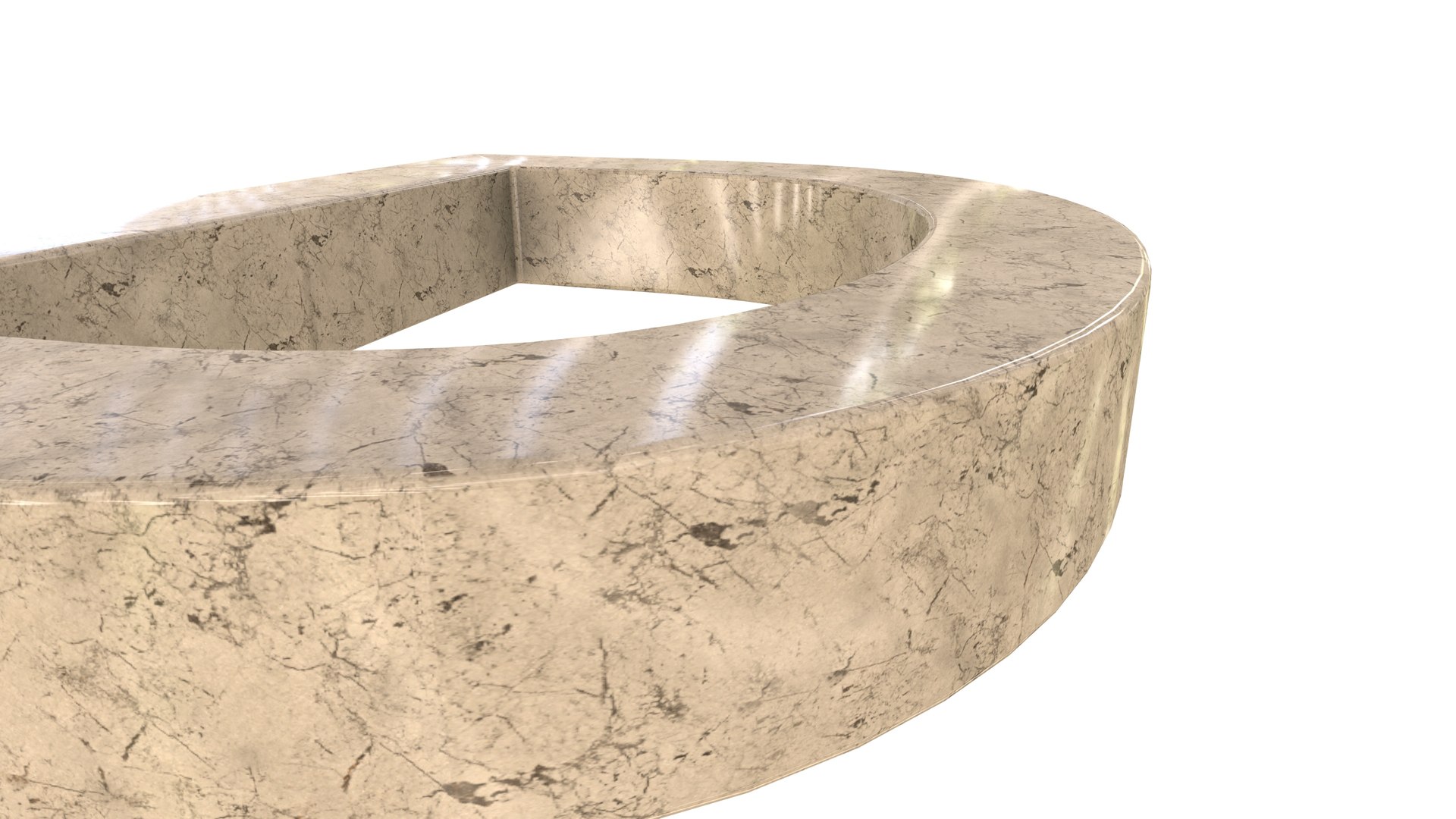 3D Modern Bench D Type 3D Model AR VR PBR - TurboSquid 1993419