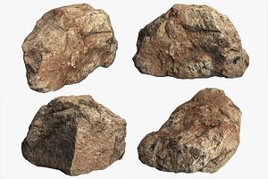 3D boulder stone model