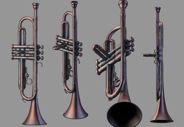 3D trumpet wind instruments low-poly - TurboSquid 1587873