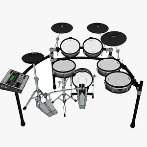 3d model drum kit electronic