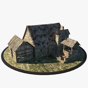 3dsmax medieval blacksmith house