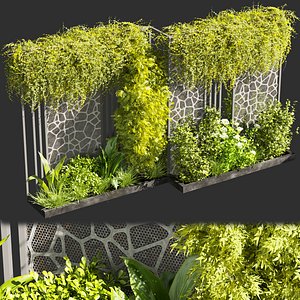 3D Collection plant vol 379 - Urban environment - wall yard - leaf - bush - ivy - blender - 3dmax - cin