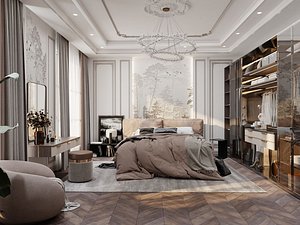 Cozy Master bedroom 3D