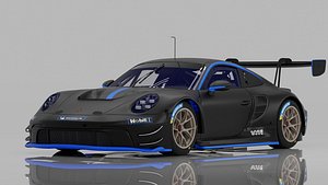 Porsche 911 Style GT Race Car With Detailed Cockpit