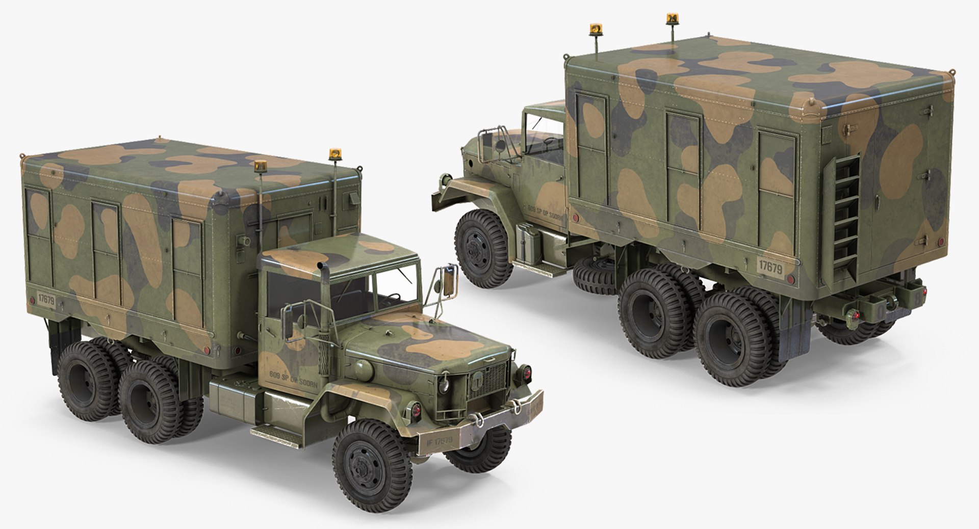 truck m109 shop van 3d model