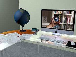 computer desk 3D model