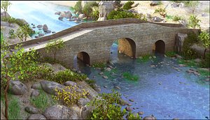 bridge river 3D model