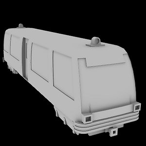 light rail train 3d lwo