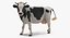 Vaca animada comiendo aparejada para Cinema 4D