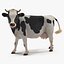 Vaca animada comiendo aparejada para Cinema 4D