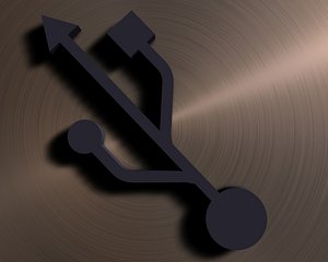 3d usb logo model