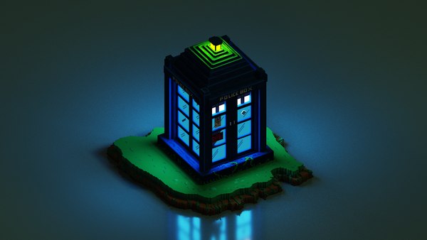 3D model Doctor who police box tardis voxel - TurboSquid 1751855