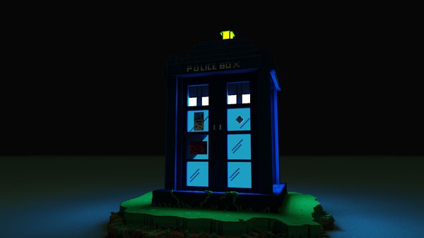 3D model Doctor who police box tardis voxel - TurboSquid 1751855