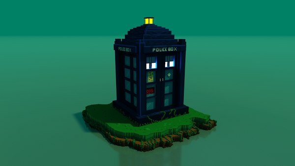 3D model Doctor who police box tardis voxel - TurboSquid 1751855
