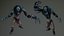 Personaje estilizado de criatura zombi listo para videojuegos, con esqueleto y animaciones.