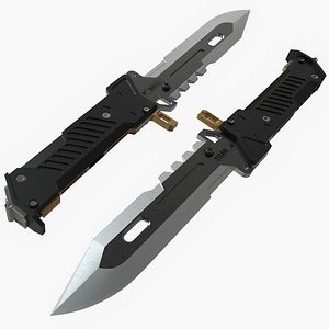 3D military knife 1 model