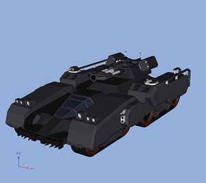 3d futuristic tank model