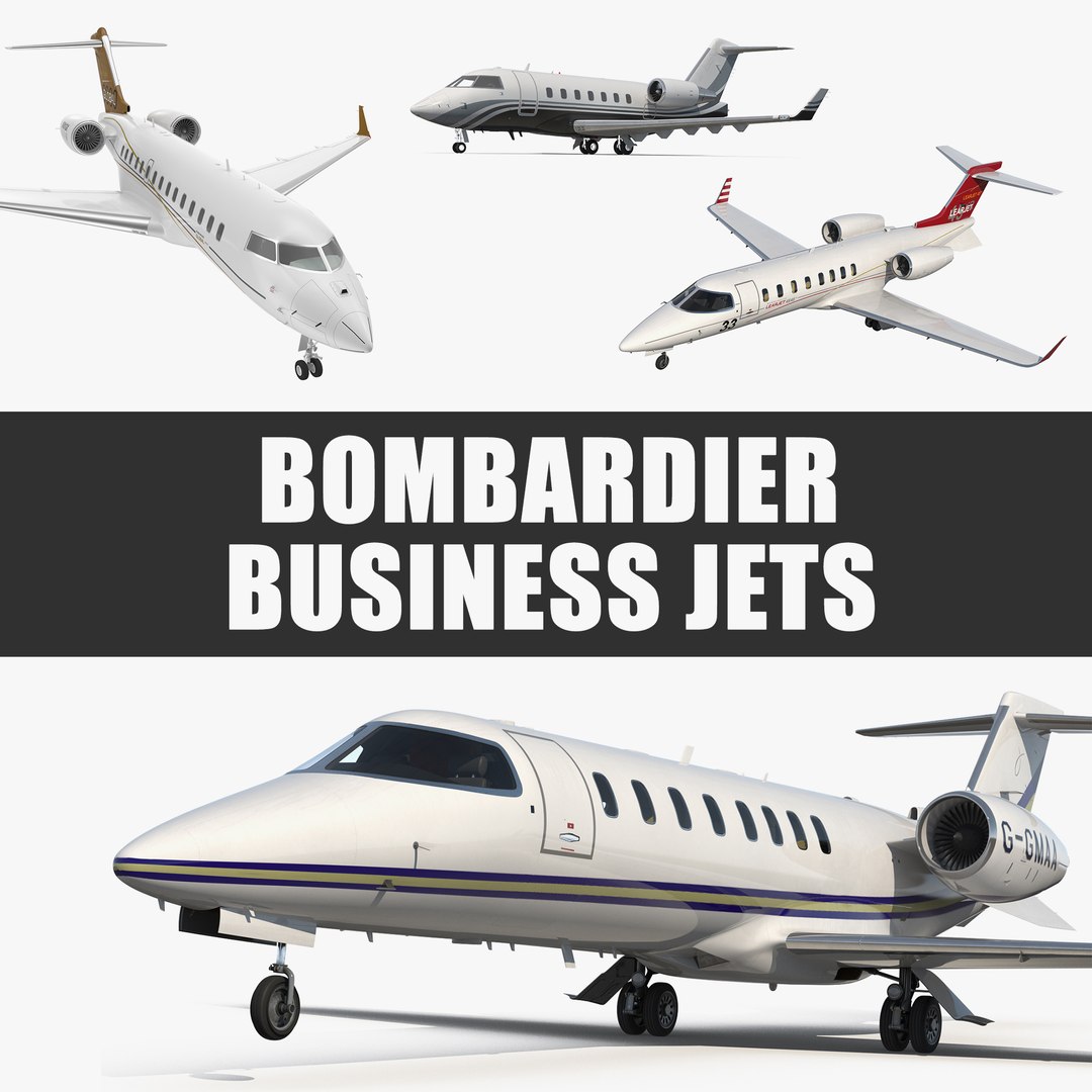 Bombardier Business Jets Collection 3D model preview