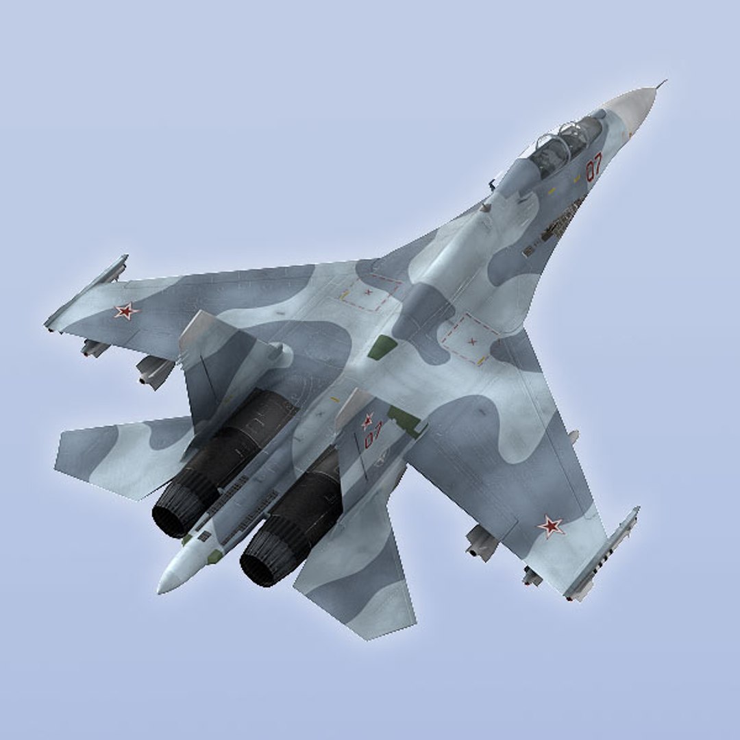 sukhoi su-27 ub flanker 3d model