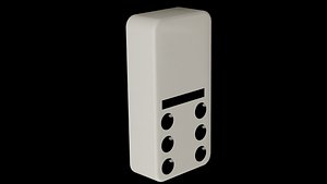 ivory domino piece 7 3D model