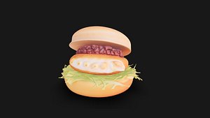 Rich Beef hayashi gratin casserole burger model