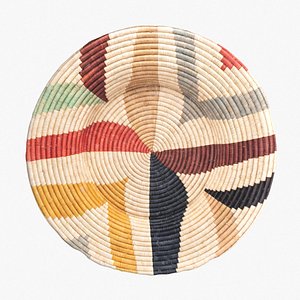 3D Woven Wall Art Plate Multicolor v2 model