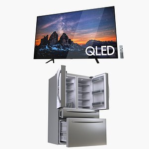 3D model samsung refrigerator tv