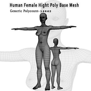 3D model female human base