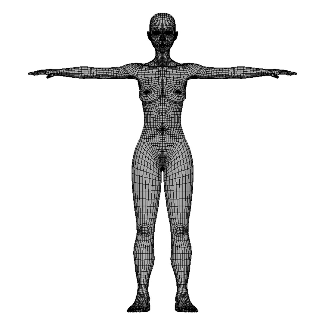 3D Model Female Human Base - TurboSquid 1320162