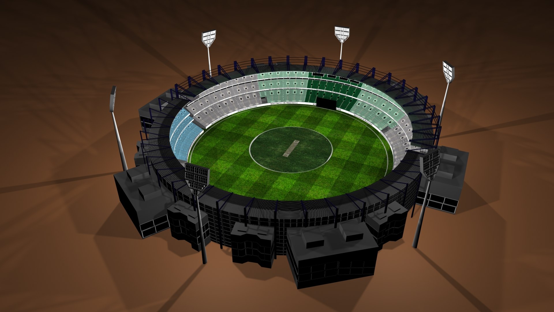 3D Cricket Stadium MCG - TurboSquid 2003601