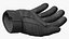 Black Armor Gloves Rigged for Cinema 4D 3D model