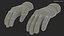 Black Armor Gloves Rigged for Cinema 4D 3D model
