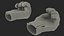 Black Armor Gloves Rigged for Cinema 4D 3D model