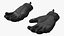 Black Armor Gloves Rigged for Cinema 4D 3D model