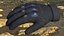 Black Armor Gloves Rigged for Cinema 4D 3D model