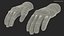 Black Armor Gloves Rigged for Cinema 4D 3D model