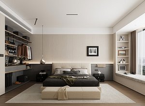 3D Modern bedroom model