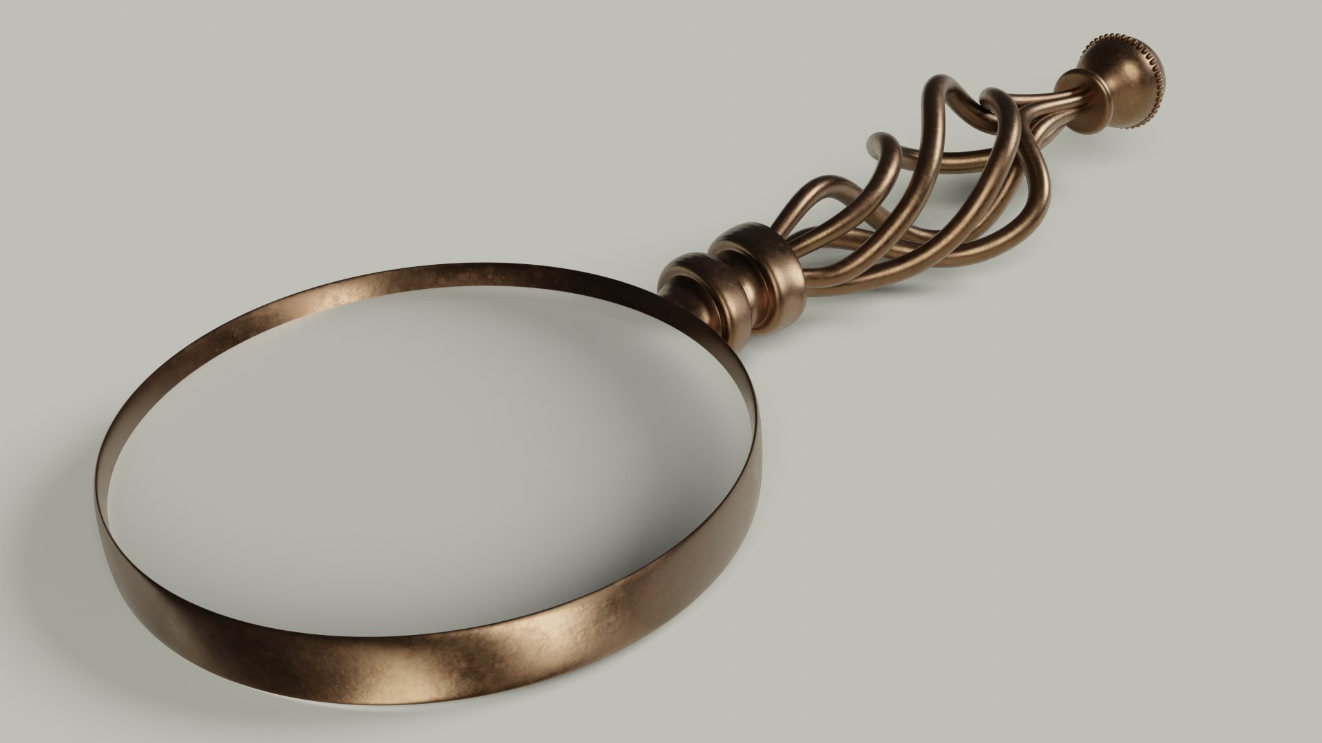 3D Antique bronze magnifying glass TurboSquid 2107210