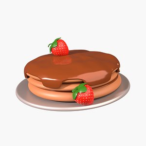 Pancake 3D Illustration 3D model