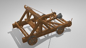 Medieval Catapult 3D model